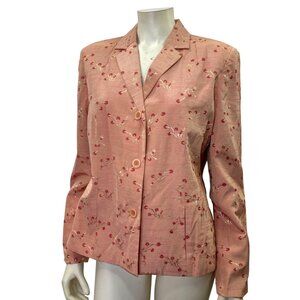Norton McNaughton Womens Floral Patterned Blazer Jacket‎ Size 10